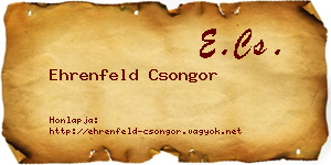 Ehrenfeld Csongor névjegykártya